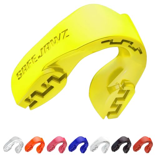 SAFEJAWZ Protector bucal adultos y niños para todos los deportes de contacto,...